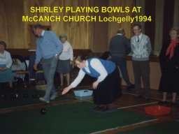 22.2 Shirley playing bowls at Macainsh Parish  1994